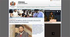 Desktop Screenshot of comunicacion.presidencia.gob.bo