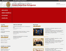 Tablet Screenshot of ordens.presidencia.pt